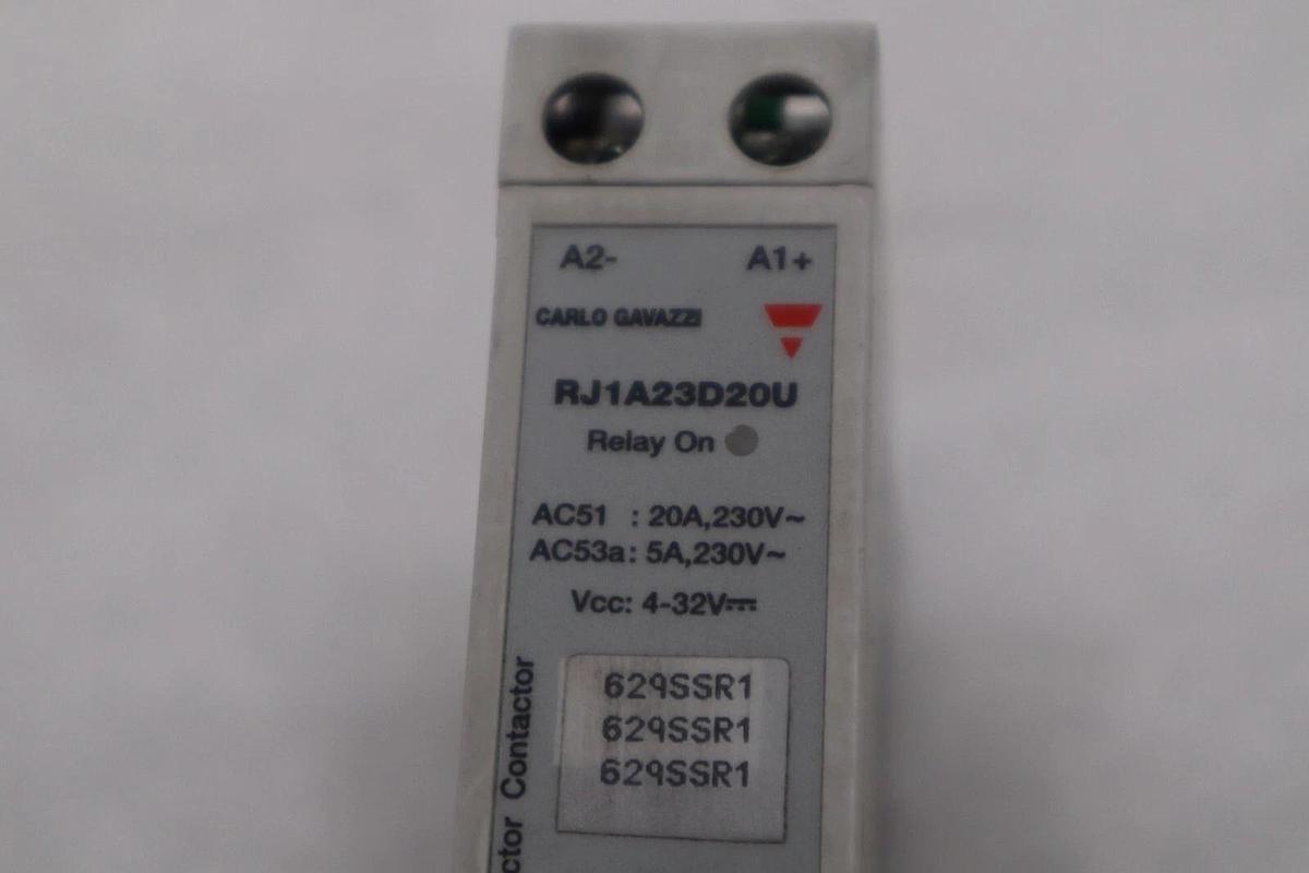 Used Carlo Gavazzi RJ1A23D20U Solid State Relay Semiconductor Contactor STOCK K-155-B