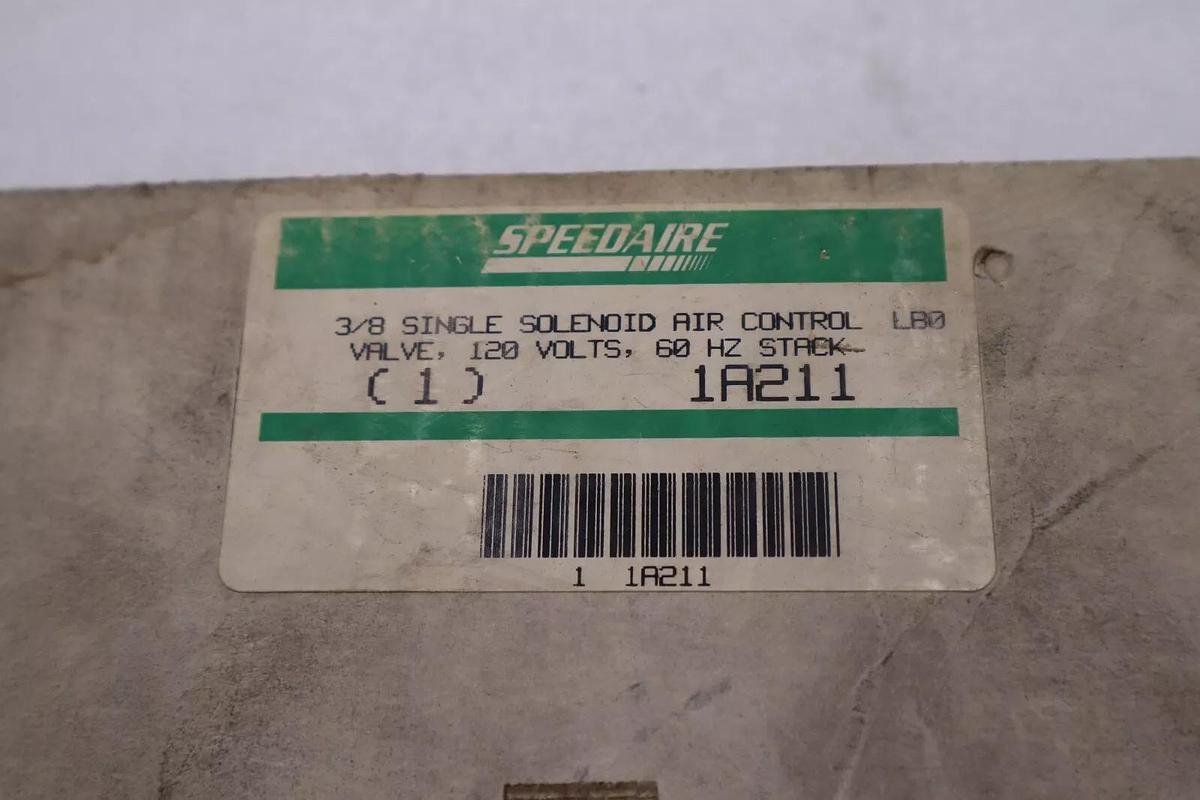 NEW SPEEDAIRE 1A211 SINGLE SOLENOID AIR CONTROL VALVE 3/8INCH STOCK 5497