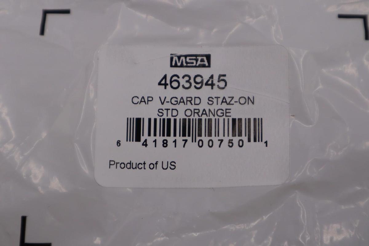 NEW V-Gard Slotted Hard Hat Cap Orange MSA 463945 STOCK H806