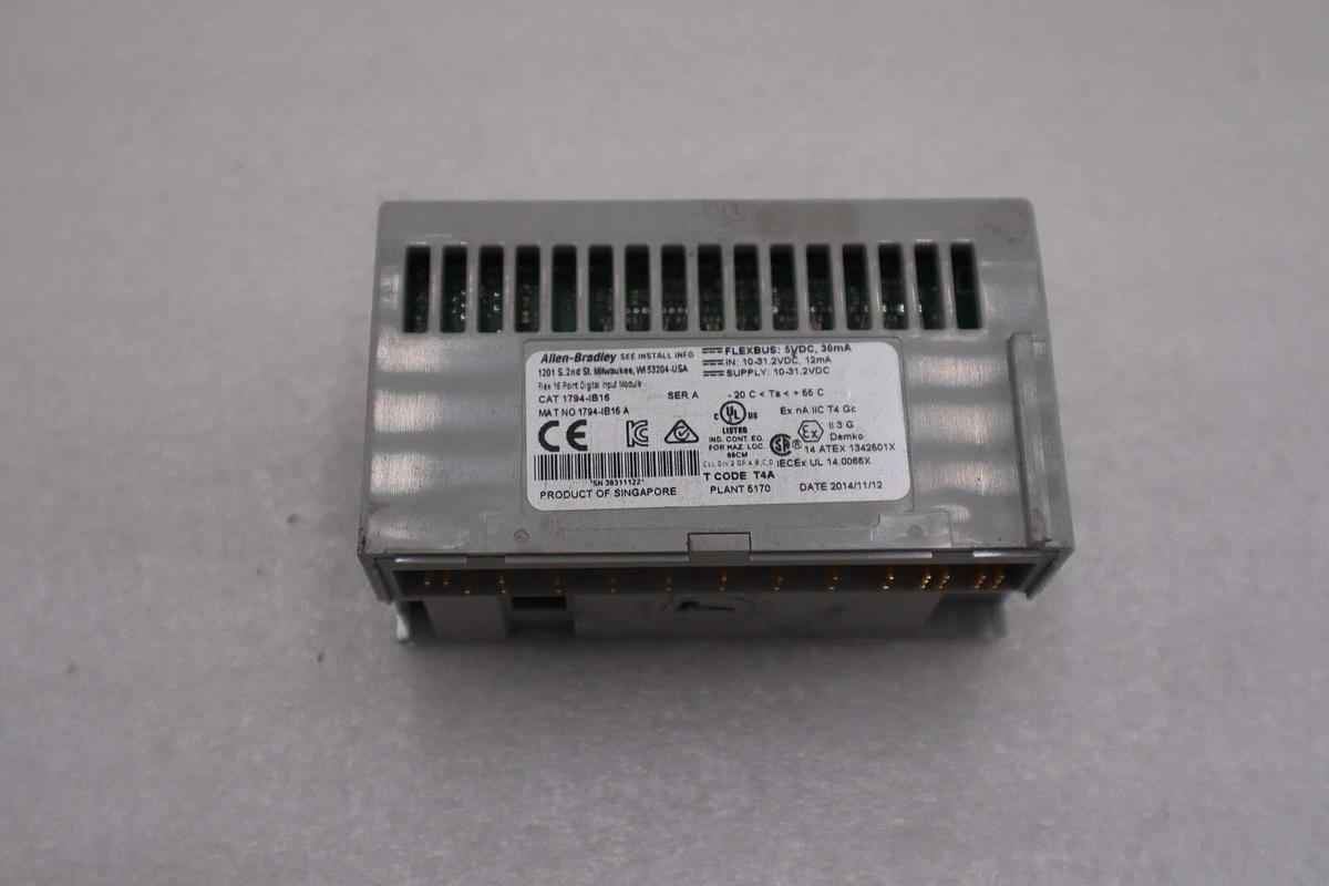 Used LOT OF 2 - Allen-Bradley 1794-IB16 Ser. A Flex I/O Input Module STOCK H135A