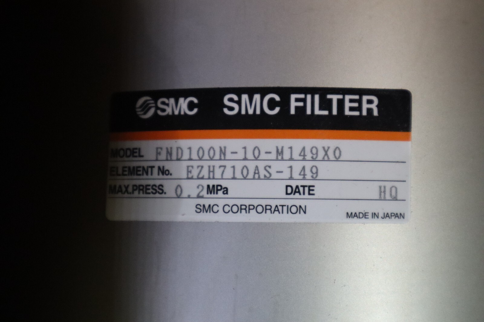 SMC FND100N-10-M149X0 dust recovery filter NEW UNIT STOCK S-302