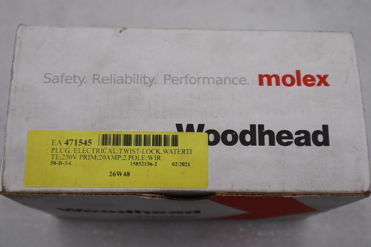 1301470021 Plug- Watertite Turnexwatert cat# 26W48 , NEMA L6-20A STOCK 3979