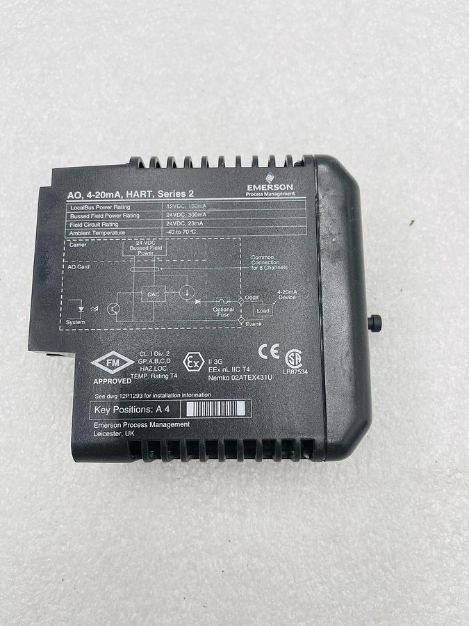 Used EMERSON DELTAV KJ3221X1-BA1 AO CARD 8 CH 4-20 MA HART SER 2 #K-2505
