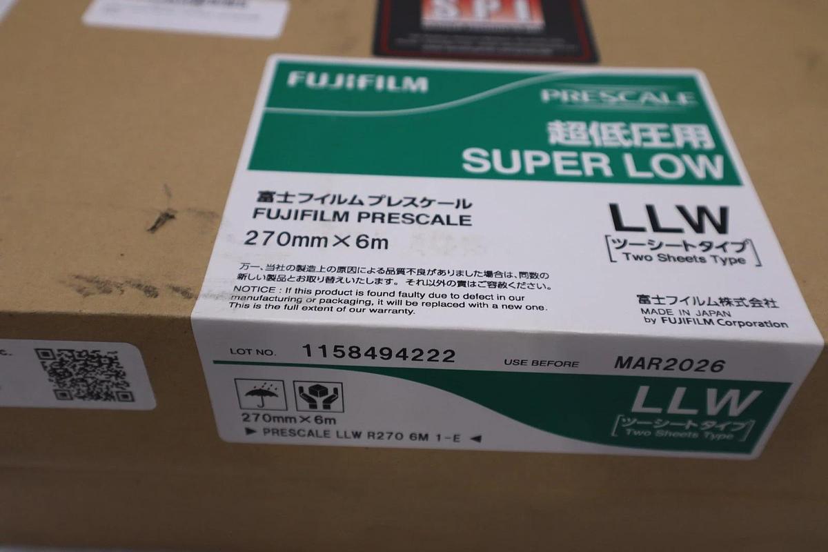 Used Fujifilm Prescale Super Low LLW  R270 6M 1-E 270MM X 6M - STOCK 3135CC