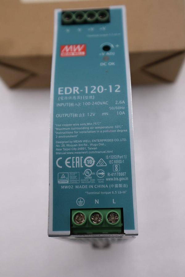 Used NEW OPEN BOX Mean Well EDR-120-12 AC/DC Power Supply STOCK H427A