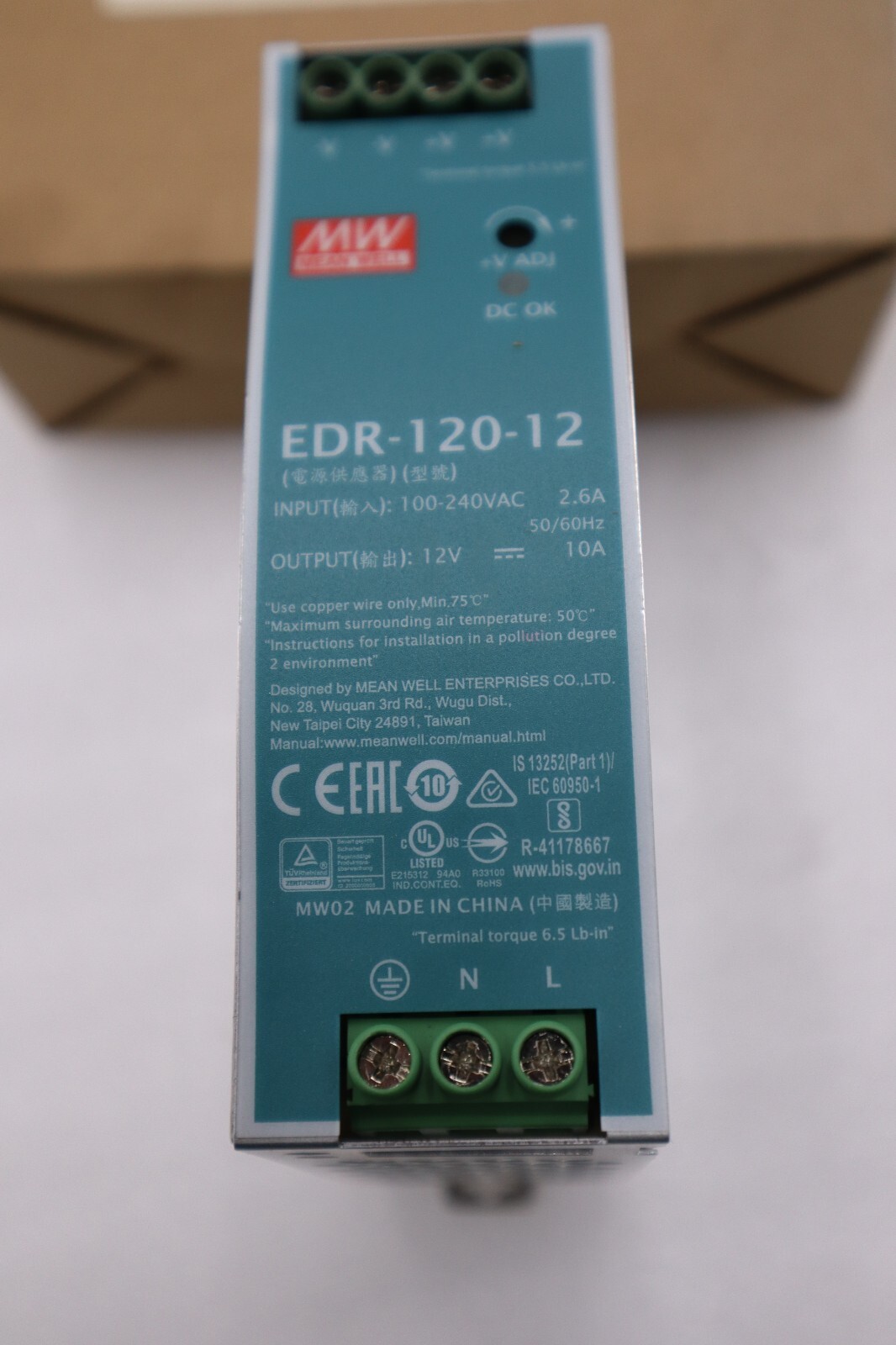 Used NEW OPEN BOX Mean Well EDR-120-12 AC/DC Power Supply STOCK H427A