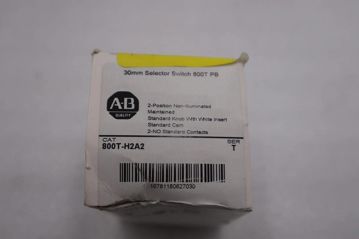 NEW Allen Bradley 800T-H2A2 SELECTOR SWITCH 30 MM 2 POSITION STOCK G605A