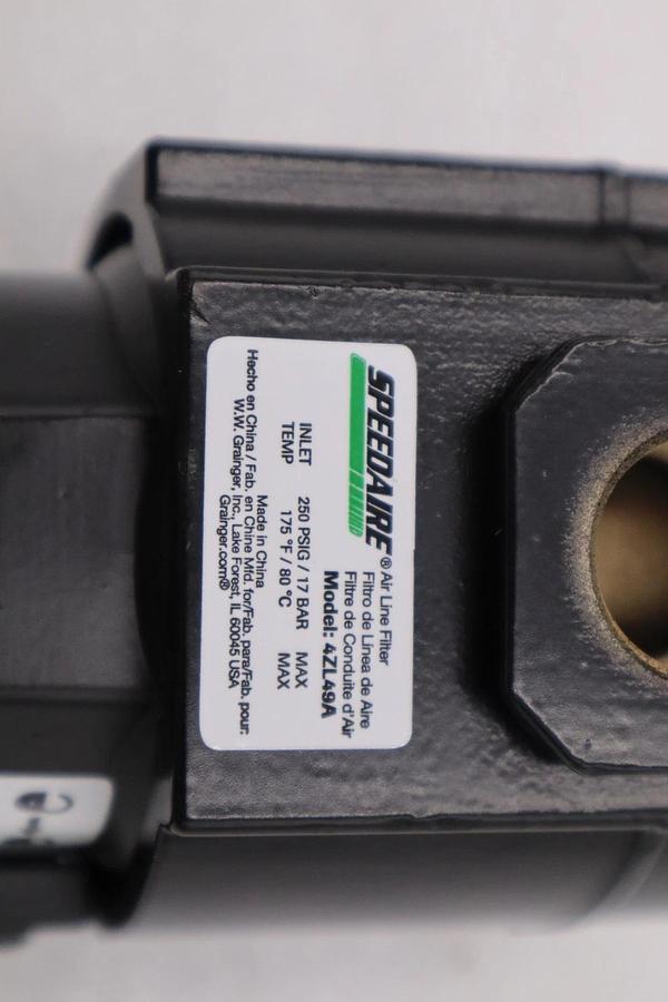 Used NEW NO BOX SPEEDAIR 4ZL49A 250PSI 175'F NSMP STOCK H1600