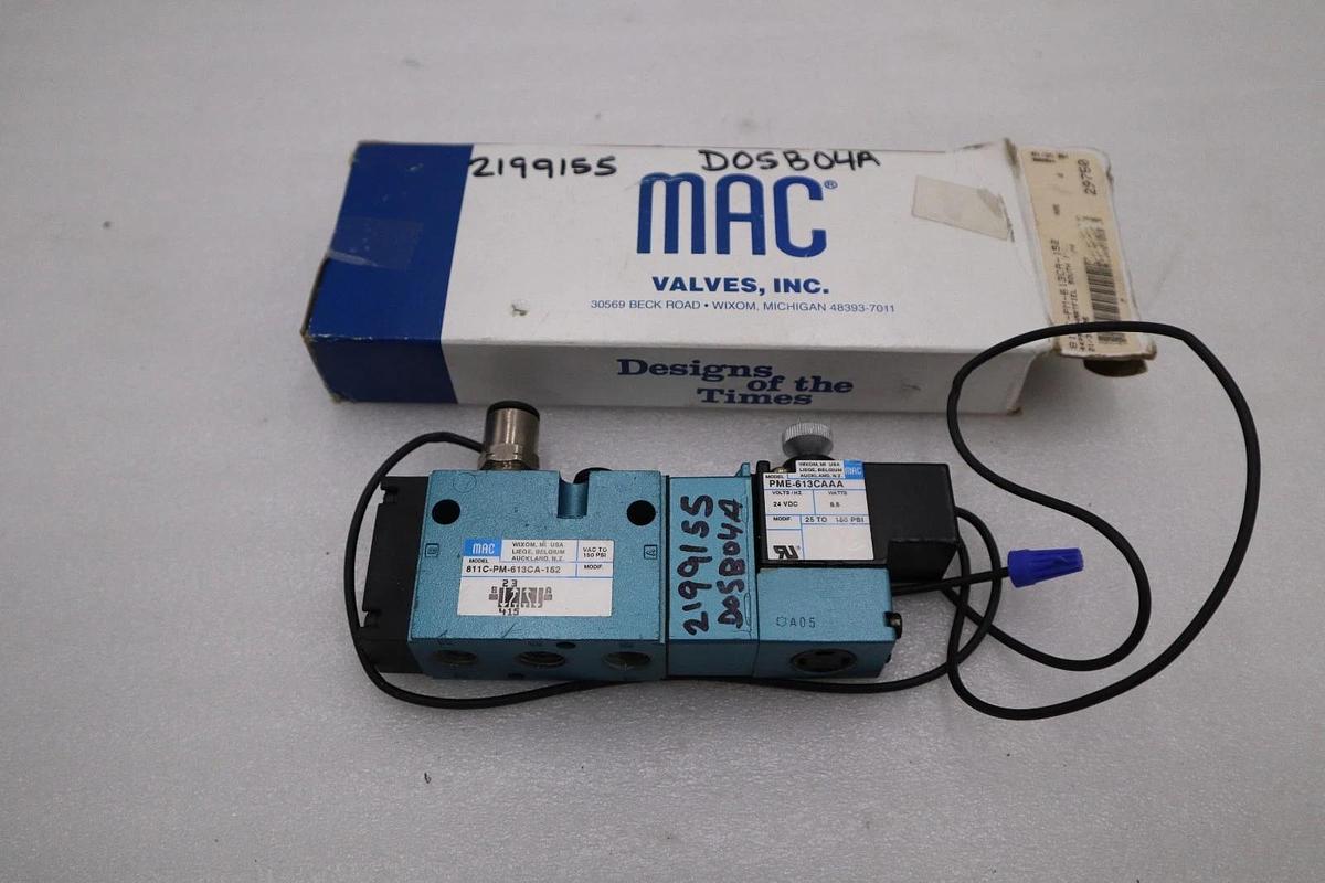 NEW MAC 811C-PM-613CA-152 SOLENOID VALVE 4-WAY SINGLE SOLENOID - STOCK H1506