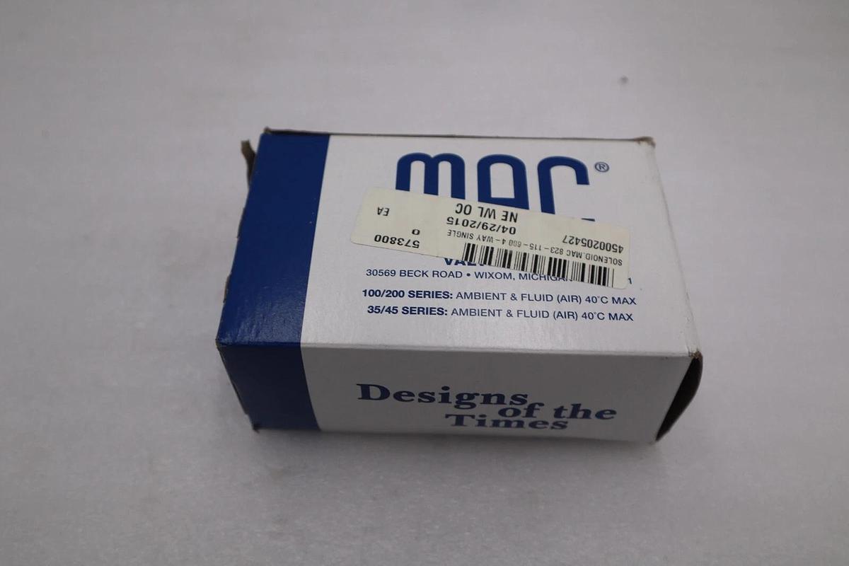 Used MAC 912B-PM-111CAAD / 912BPM111CAAD SOLENOID VALVE NEW WITH BOX STOCK G757A