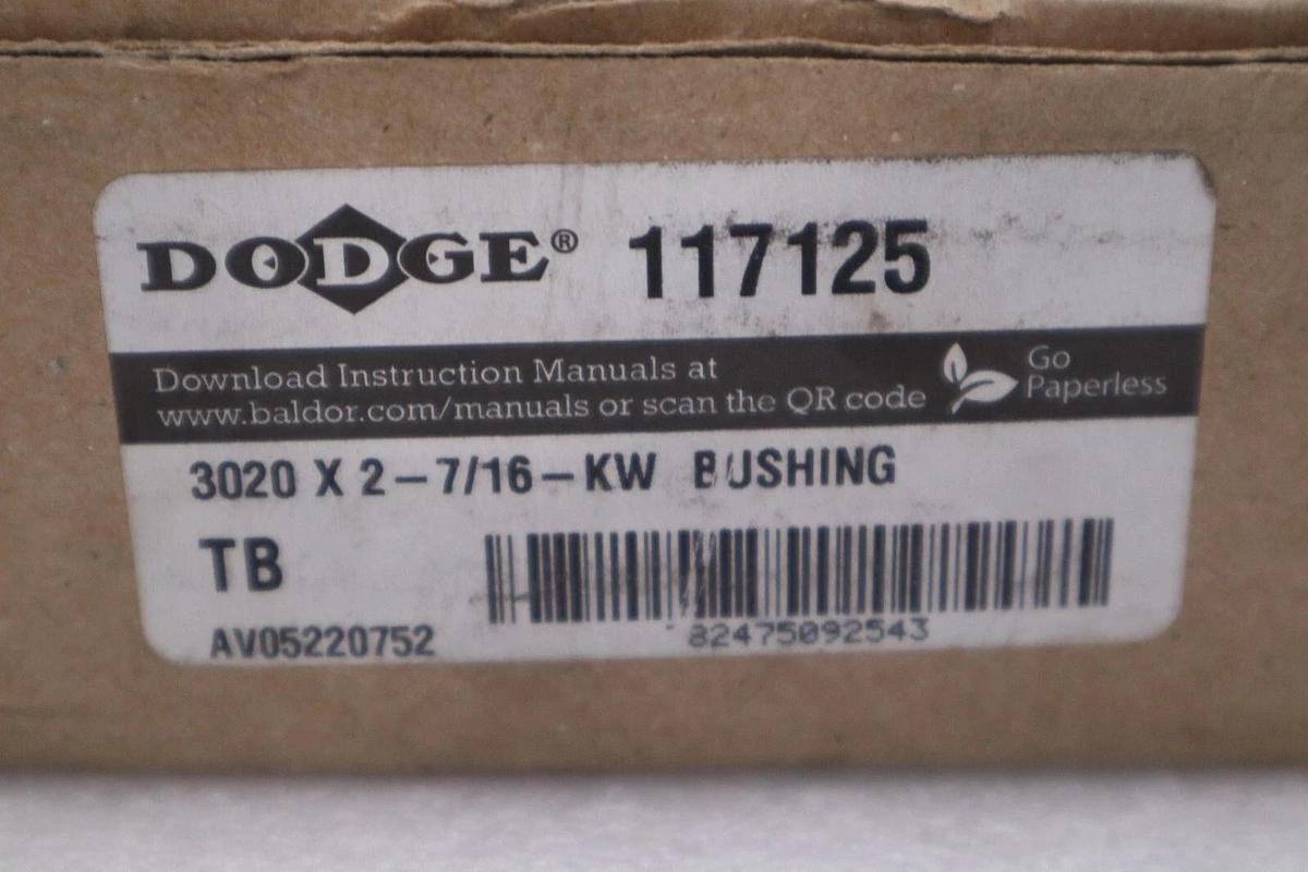 Used NEW Dodge 117125 Taper Lock  3020  X  2-7/16 STOCK H97A