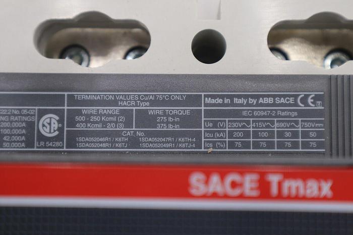 NEW ABB SACE Tmax T6L800 Circuit Breaker 3 POL STOCK 2175