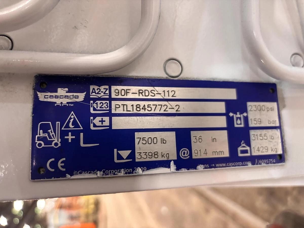 Used 72" CASCADE MODEL 90F-RDS-112 PAPER ROLL CLAMP