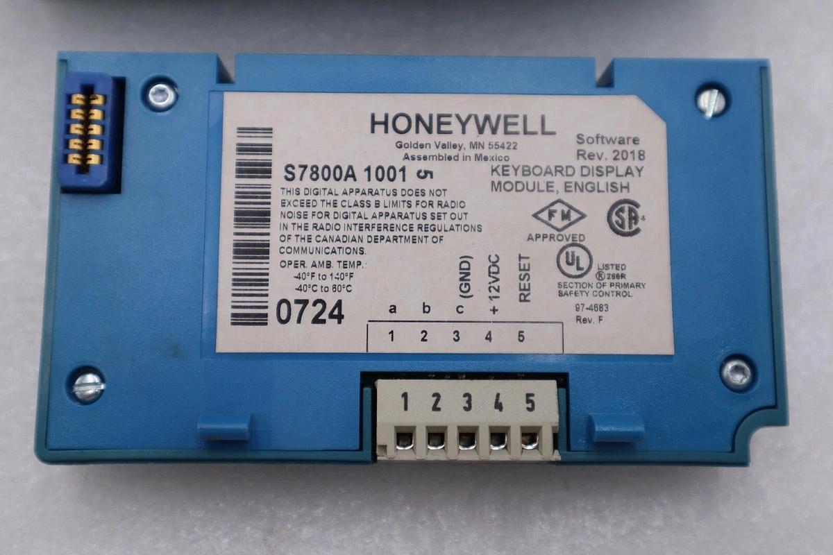 NEW OPEN BOX Honeywell S7800A1001 Burner Control Display Module STOCK H443A