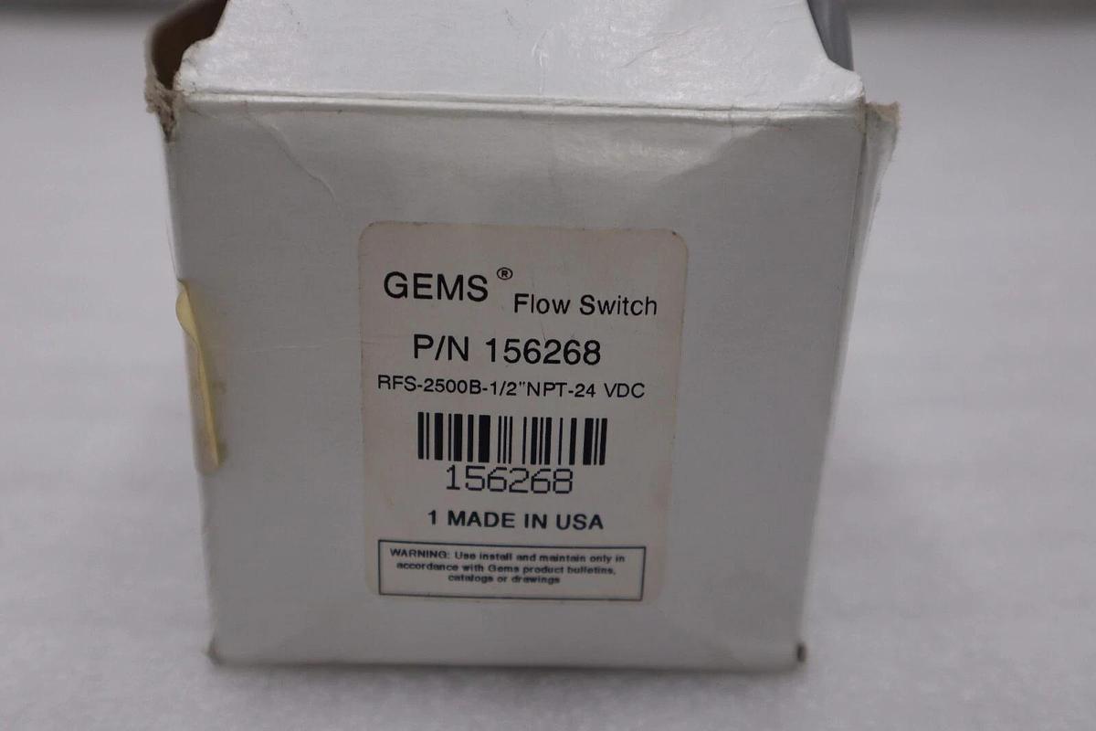 Used NEW IN BOX GEMS SENSORS RFS SERIES 156268 Liquid Flow Switch STOCK H35A