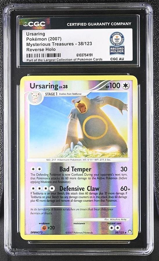 Used URSARING - 38/123 - MYSTERIOUS TREASURES - REVERSE HOLO - 2007 CGC WORLD RECORD