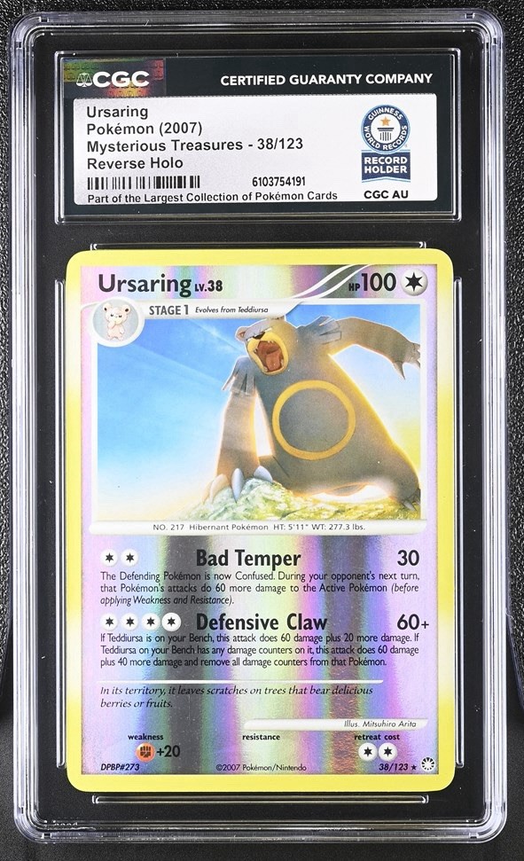 Used URSARING - 38/123 - MYSTERIOUS TREASURES - REVERSE HOLO - 2007 CGC WORLD RECORD