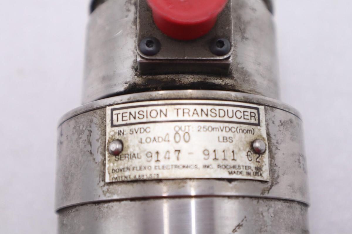 Used DOVER FLEXO ELECTRONICS TENSION TRANSDUCER LOAD 400LB STOCK #K-2397