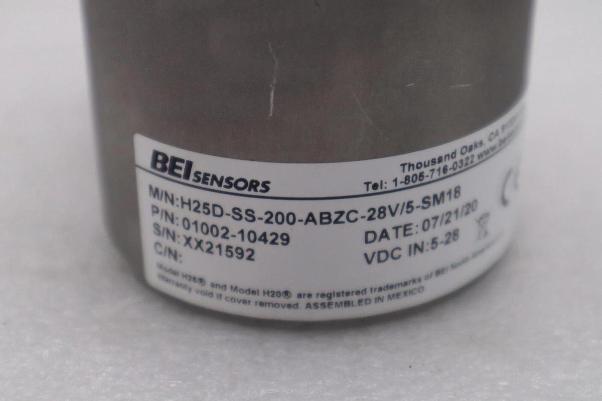 NEW BEI H20D-SS-200-ABZC-28V/5-SM18 Encoder 5-28Vdc NEW IN 2020  #G848A