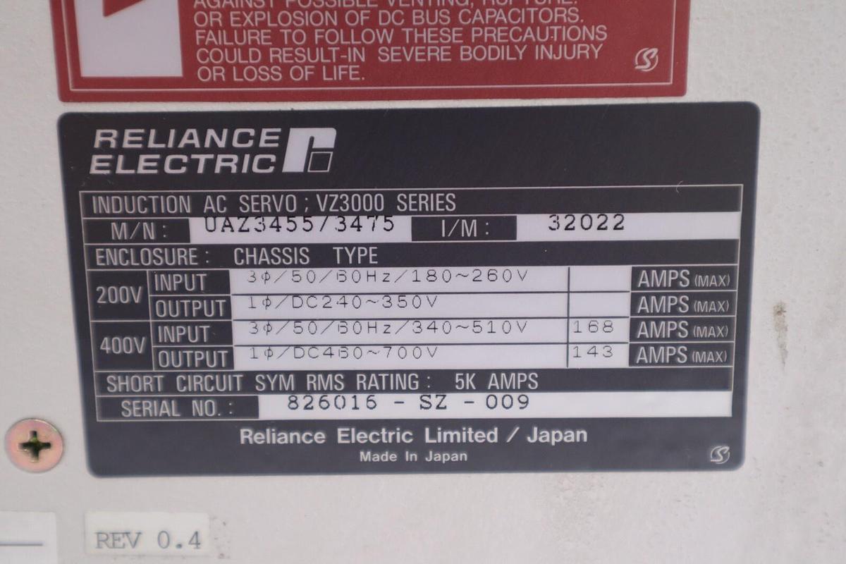 Used Reliance Electric UAZ3455/3475 Power Unit 32022 Chassis Type New Open Box #600-A