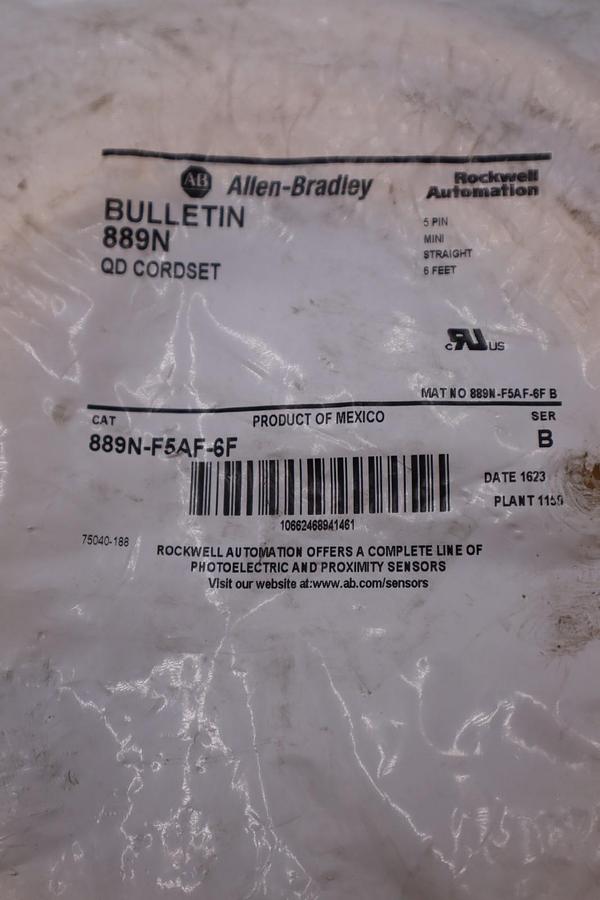 NEW ALLEN BRADLEY 889N-F5AF-6F SER. B 600V 8A STOCK H1528