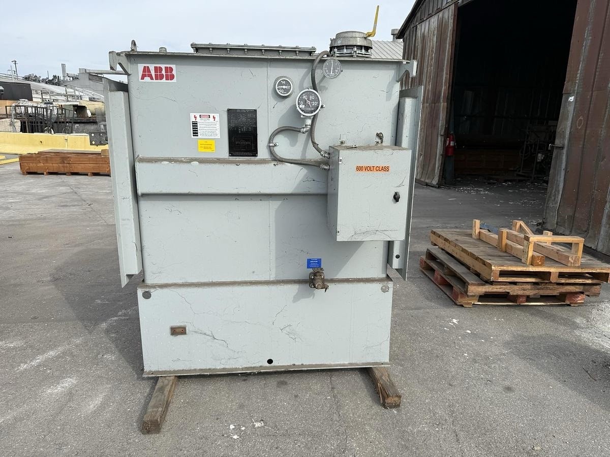Used 1,000 KVA UNUSED ABB SUBSTATION TRANSFORMER 4160HV 480/277LV no oil