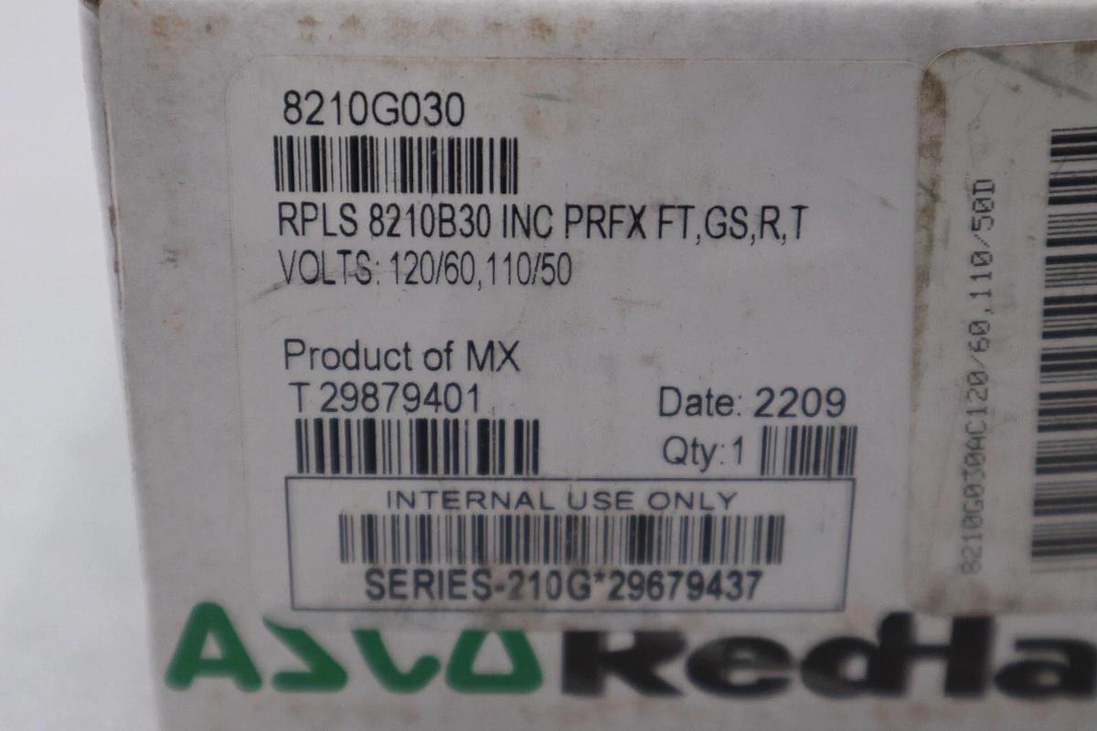 NEW IN BOX 1/2" ASCO 8210G030 Stainless Steel Solenoid Valve STOCK G569