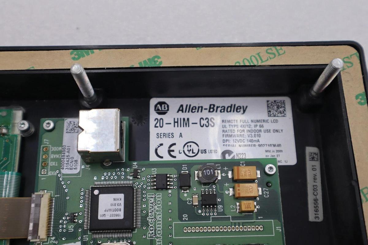 Used Allen Bradley 20-HIM-C3S Powerflex Lcd Remote Programming Terminal Ser A #1789