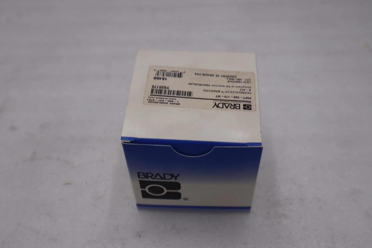 Used Brady PSPT-250-175-WT Heat Shrink Wire Marker Sleeve - STOCK 5812A 662820184669