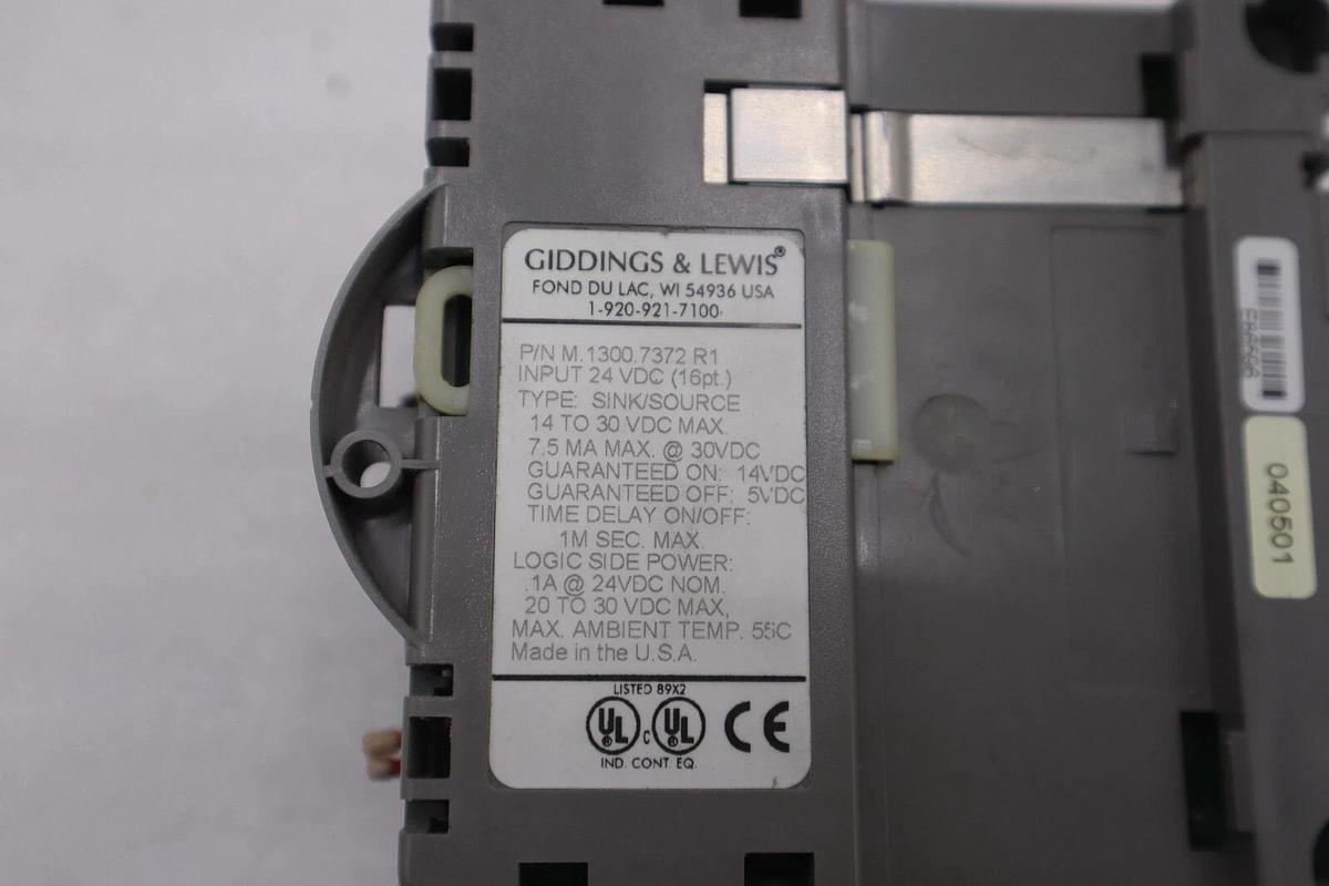 Used GIDDINGS & LEWIS M.1300.7372 R1 Input Module 24VDC SINK/SOURCE STOCK 631-D