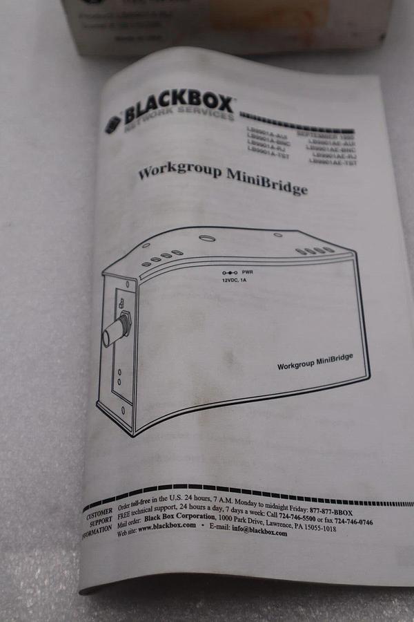 Used BLACK BOX LB9901A-RJ WORKGROUP MINIBRIDGE STOCK #2897