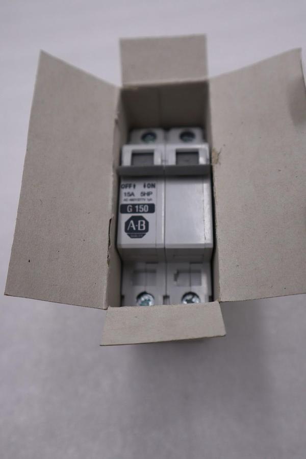 LOT OF 2 - Allen Bradley 1492-CB2G150 Ser C Circuit Breaker 15 A STOCK H843A
