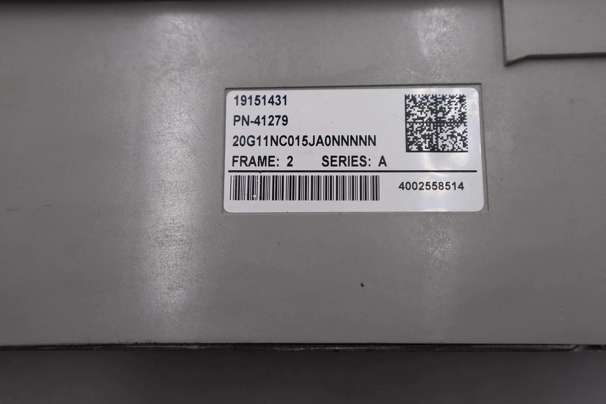Used ALLEN BRADLEY 20g11nc015ja0nnnnn SER A 10HP POWERFLEX DRIVE W/ HIM STOCK 2044