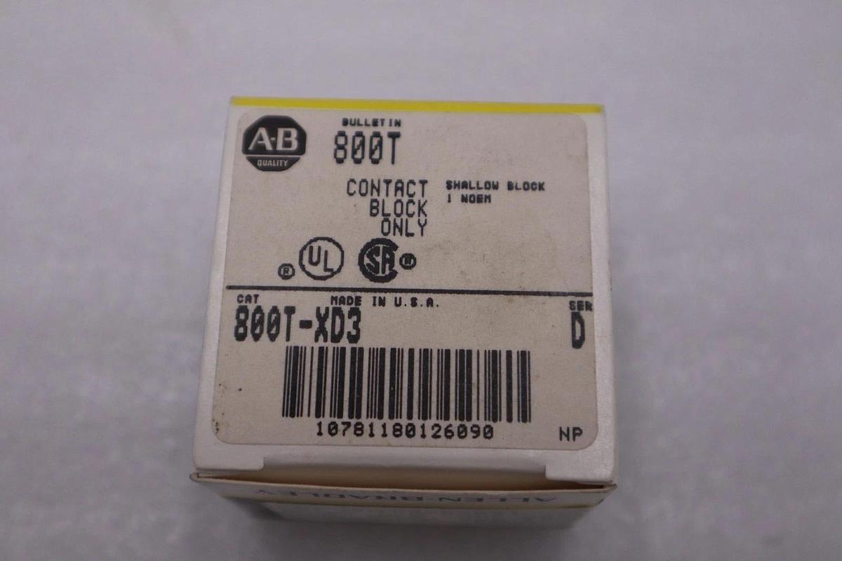 NEW Allen Bradley 800T-XD3 Contact Block 800TXD3 Series D AB STOCK H1489A