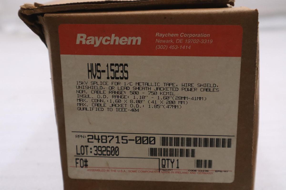 RAYCHEM HVS-1523S SHIELDED POWER CABLE JOINT HEAT SHRINK SPLICE KIT #GF517