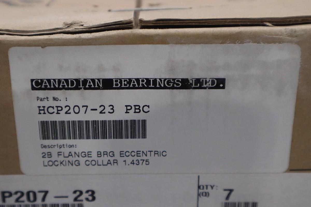 PEER PILLOW BLOCK HCP207-23 (BOX OF 7 UNITS) NEW STOCK 808-D