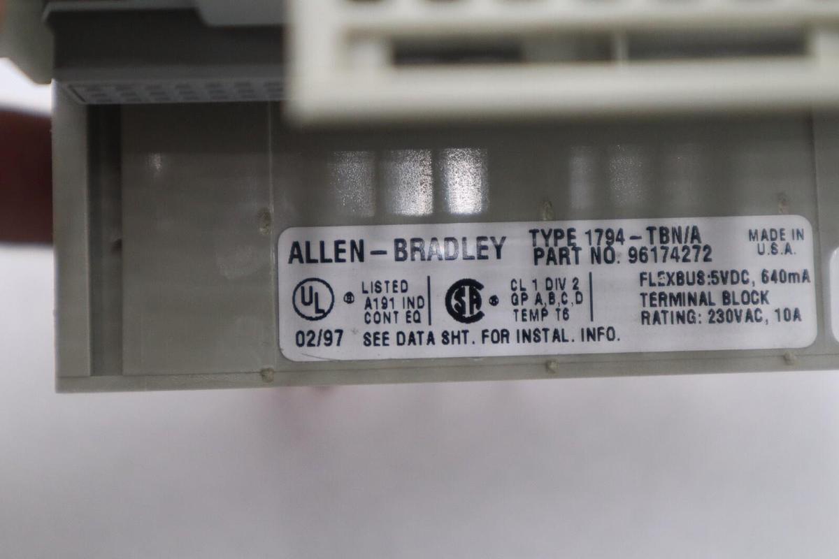 Used ALLEN BRADLEY 1794-TBN SERIES A PLC MODULE STOCK L-464C