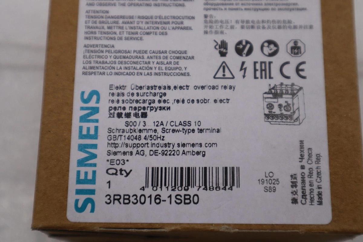 Siemens Industrial Controls 3RB3016-1SB0 Module 3RB30161SB0 STOCK 5427