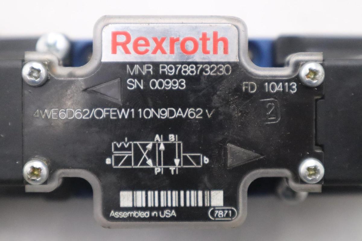 Used BOSCH REXROTH R978873230 VALVE 4WE6D62/OFEW110N9DA/62 NEW STOCK  GF-719A