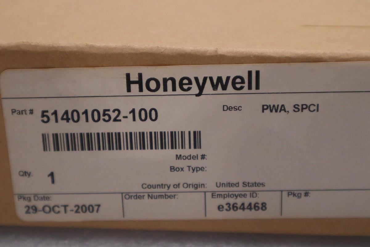 NEW IN BOX HONEYWELL 51401052-100 CIRCUIT BOARD STOCK G169