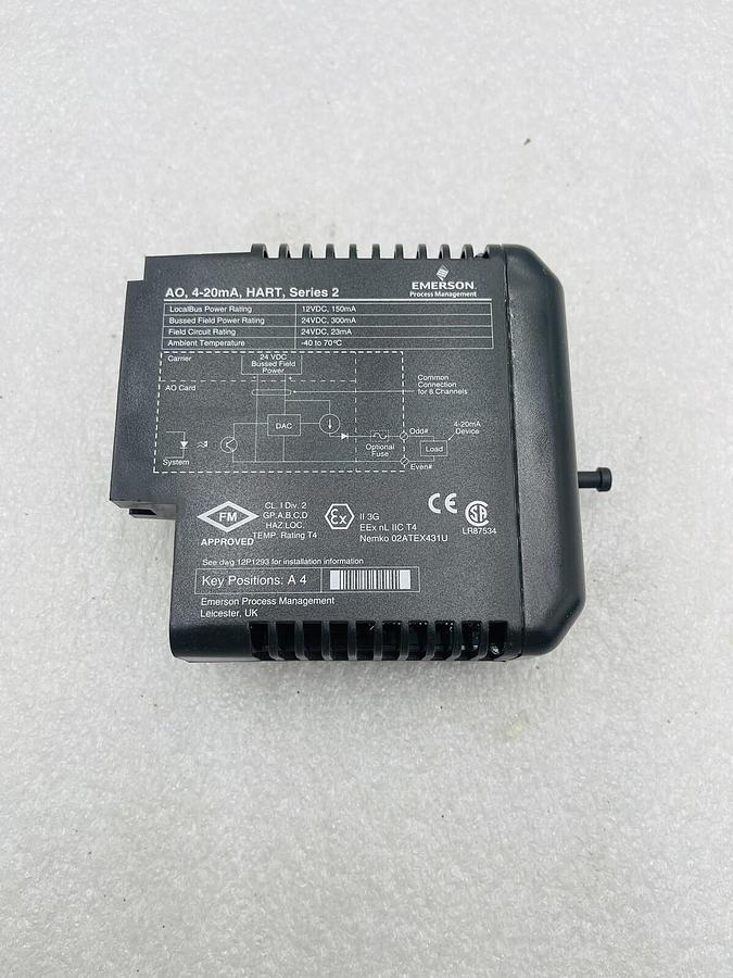 Used EMERSON DELTAV KJ3221X1-BA1 AO CARD 8 CH 4-20 MA HART SER 2 #K-2525