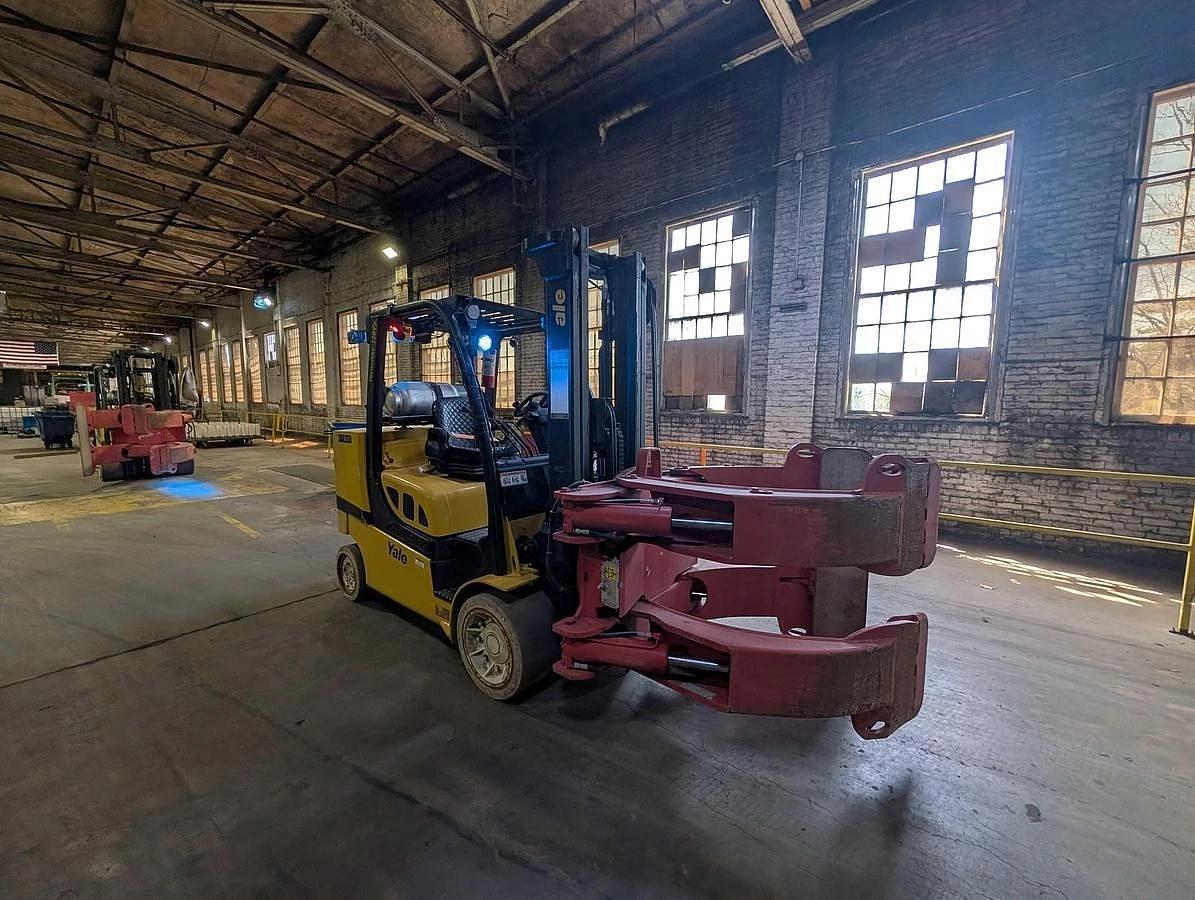 Used 12,000 POUND YALE GC120VXPRS FORKLIFT WITH 72" BOLZONI CLAMP MANUFACTURED 2021