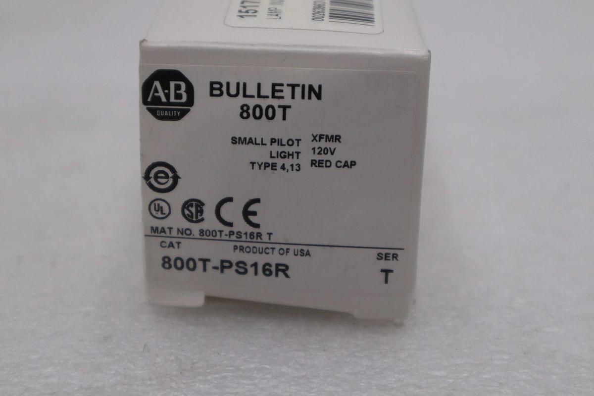 800T-PS16R Allen Bradley Red Pilot Light New IN BOX STOCK G769A