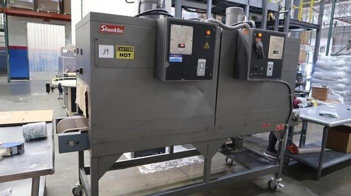 Used SHANKLIN T-72 HIGH SPEED SHRINK TUNNEL 22 INCH WIDE