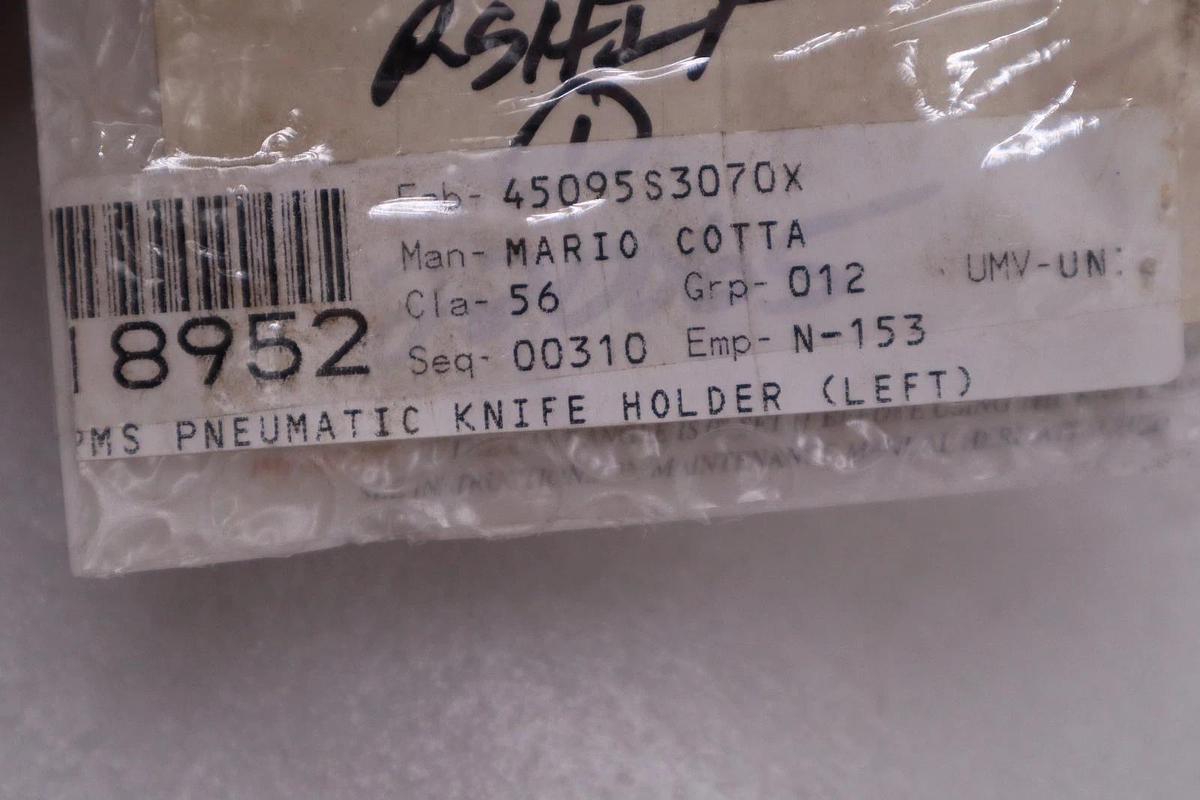 Used MARIO COTTA PNEUMATIC KNIFE HOLDER (LEFT) 45095S3070X - STOCK SGF155