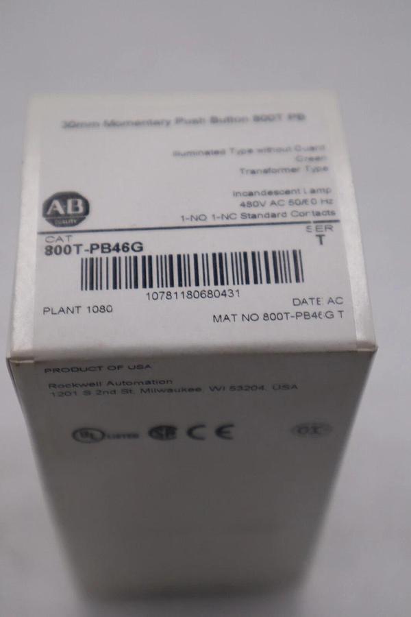 NEW ALLEN BRADLEY 800T-PB46G SER. T 480V STOCK G593A