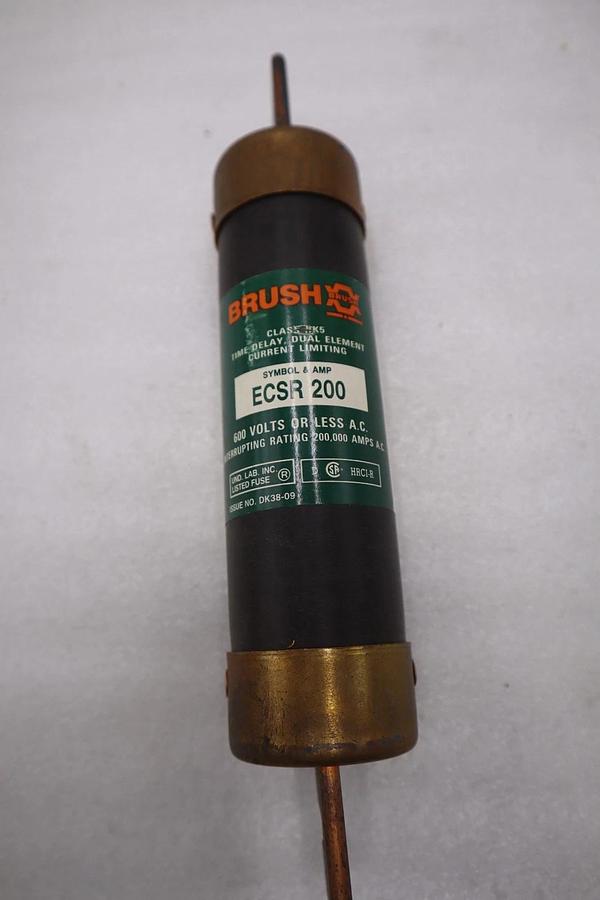 Used Brush ECSR-200 Time Delay Dual Element Fuse - STOCK H1705A