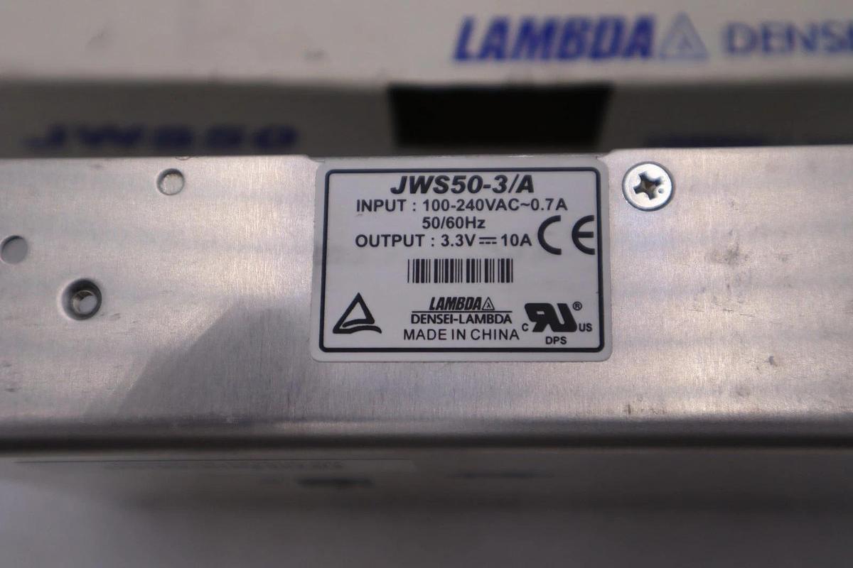 Used TDK LAMBDA JWS50-3/A AC-DC CONV ENCLOSED 1 O/P 33W 10A 3.3V POWER SUPPLY #H1310