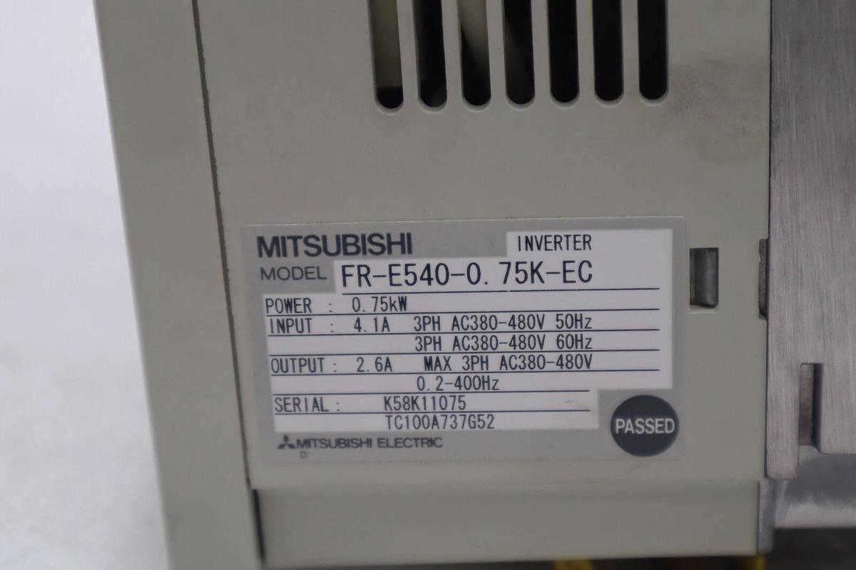 Used MITSUBISHI E500 FR-E540-0. 75K-EC .75kW INVERTER STOCK 5034