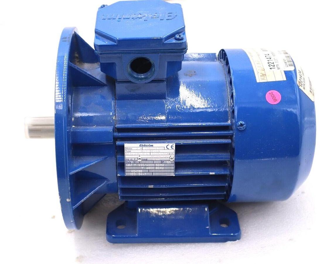 Used ELEKRIM MOTOR 3 SLH804A 460V 1680 RPM 1221474 MFD 2008 STOCK #1701